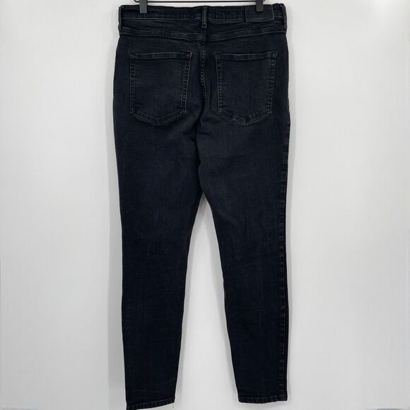 Everlane Womens Jeans Size 32 Tall Black High Rise Skinny Stretch Denim - Picture 4 of 9